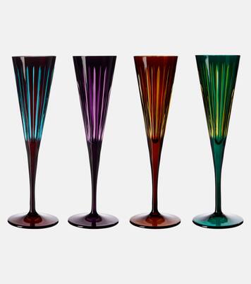 Prism set of 4 champagne flutes | L'Objet