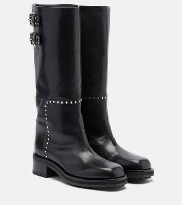 Brooklyn leather biker boots | Jimmy Choo