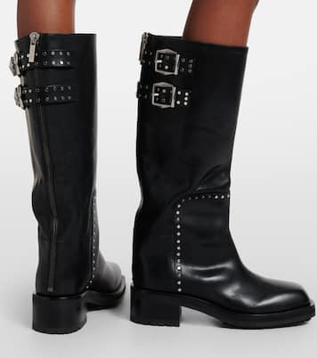 Brooklyn leather biker boots | Jimmy Choo