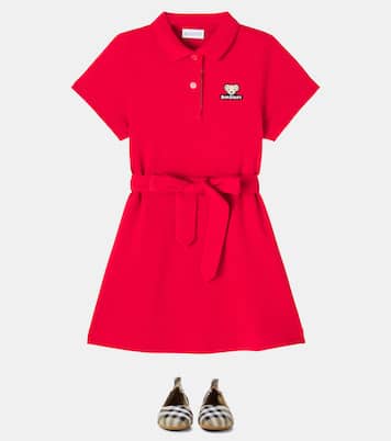Abito polo in piqué di cotone | Burberry Kids