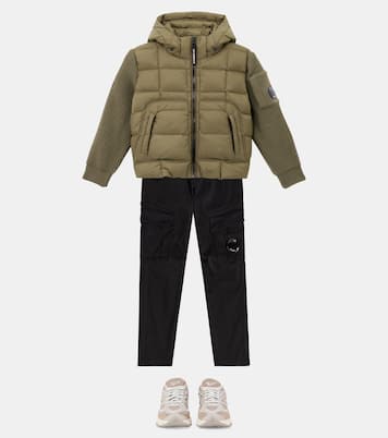 Lens ribbed-knit down jacket | C.P. Company Kids