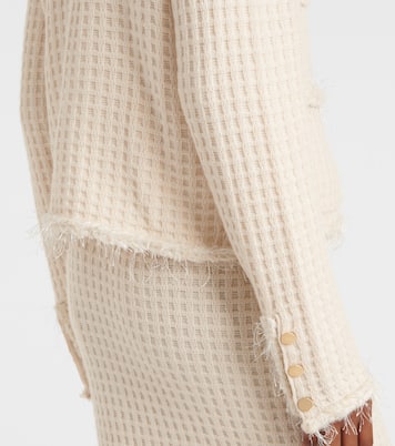 Distressed wool and cashmere cardigan | Jardin des Orangers