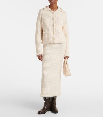 Distressed wool and cashmere cardigan | Jardin des Orangers