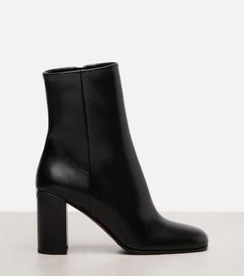 Logo leather ankle boots | Prada
