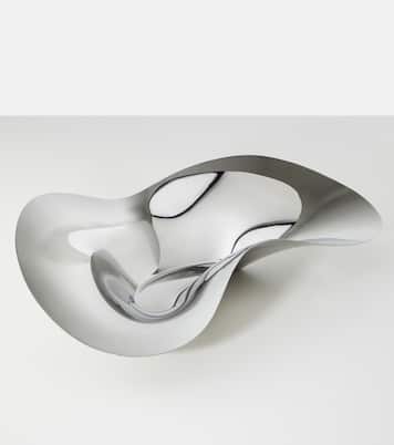Indulgence stainless silver decorative tray by Helle Damkjær | Georg Jensen