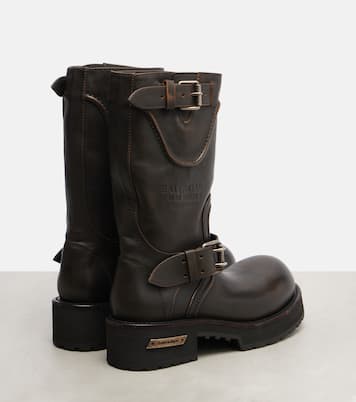 Venom debossed leather boots | Balenciaga