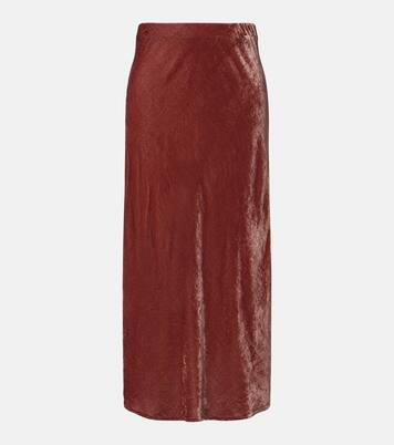 Felicity velvet midi skirt | Velvet