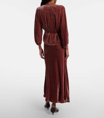 Felicity velvet midi skirt | Velvet