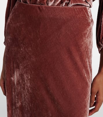 Felicity velvet midi skirt | Velvet