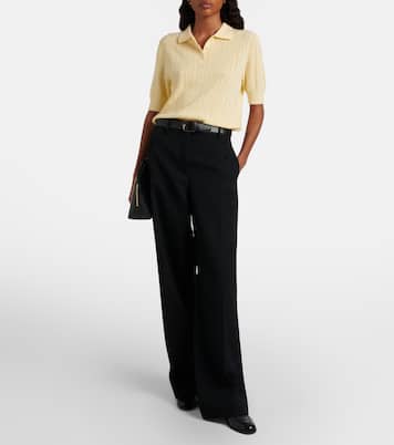 Cristine cotton and cashmere polo sweater | Lisa Yang