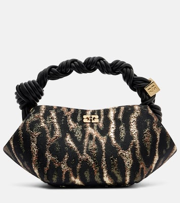 Bou Mini leopard-print cloqué top-handle bag | Ganni