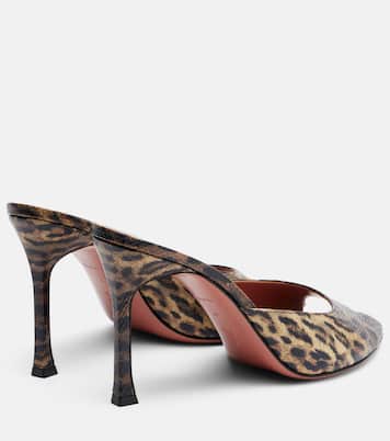 Alexa leopard-print leather mules | Amina Muaddi