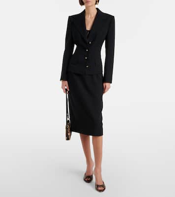 Alexa leopard-print leather mules | Amina Muaddi