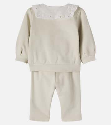 Baby cotton cardigan and pants | Chloé Kids
