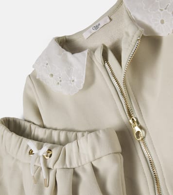 Baby cotton cardigan and pants | Chloé Kids