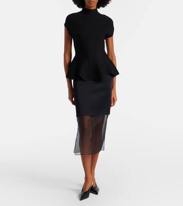 Sybil layered midi skirt | Khaite