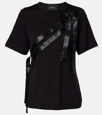 Bow-detail jersey T-shirt | Simone Rocha