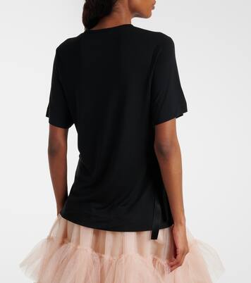 Bow-detail jersey T-shirt | Simone Rocha
