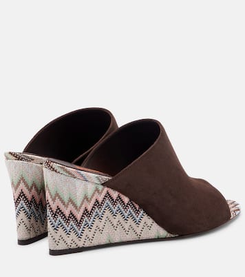 Wedge-Pantoletten Mabel aus Veloursleder | Missoni