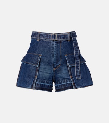 Belted denim shorts | Sacai
