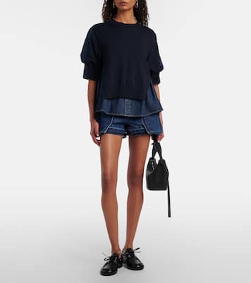 Belted denim shorts | Sacai