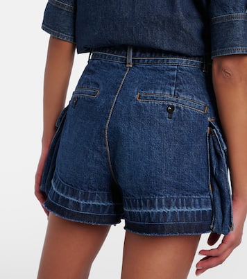Belted denim shorts | Sacai