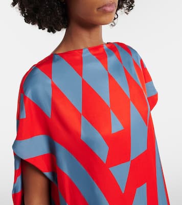 Printed satin maxi dress | Dries Van Noten