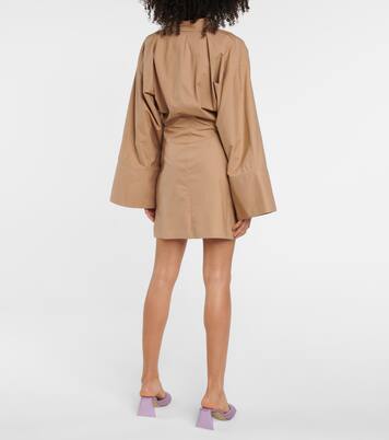 Vestido corto Dakota de lona de algodón | The Attico