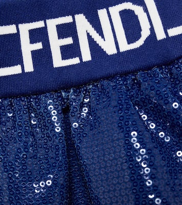Shorts mit Pailletten | Fendi Kids