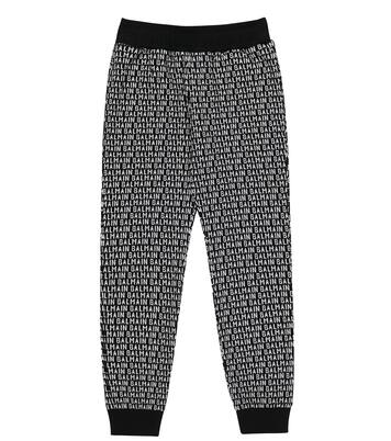 Logo cotton-blend sweatpants | Balmain Kids