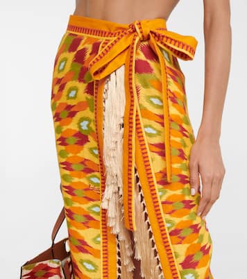 Printed linen beach cover-up | Valentino