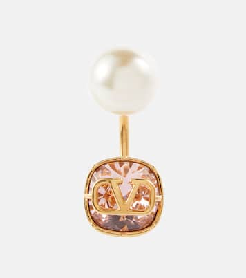 Boucle d'oreille unique VLogo à ornements | Valentino