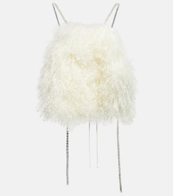 Top aus Shearling mit Kristallen | Magda Butrym