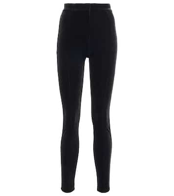 High-rise velvet leggings | Alex Perry