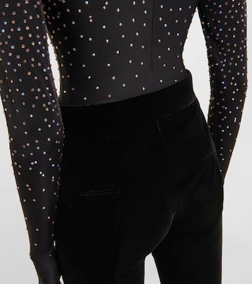 High-rise velvet leggings | Alex Perry