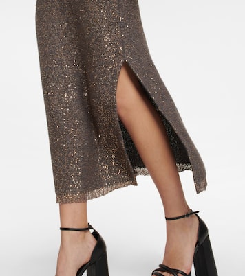 Falda midi Dione con lentejuelas | Altuzarra