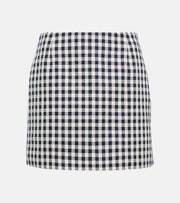 Minifalda de algodón y lana a cuadros | Ami Paris