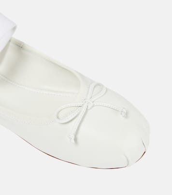 Ballerine in pelle con logo | Miu Miu