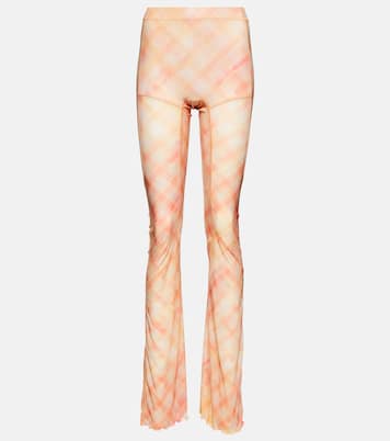 Checked high-rise flared leggings | KNWLS