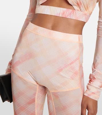 Checked high-rise flared leggings | KNWLS
