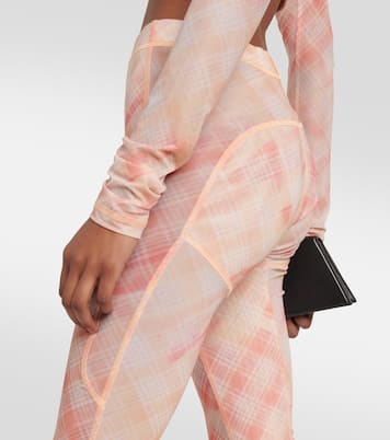 Checked high-rise flared leggings | KNWLS