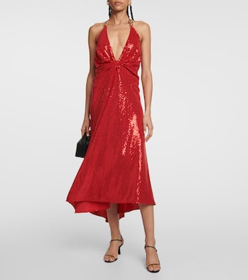 Sequined gathered midi dress | Dodo Bar Or