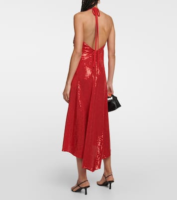 Sequined gathered midi dress | Dodo Bar Or