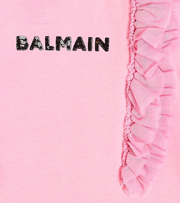 Baby Kleid aus Baumwoll-Jersey | Balmain Kids