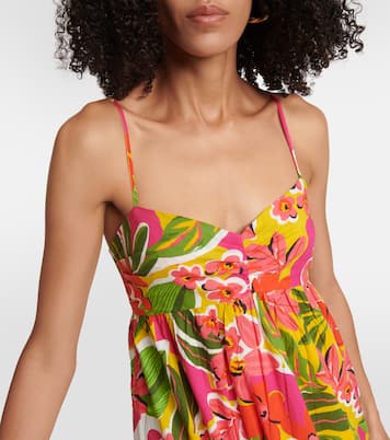 Kayla printed cotton top | Velvet