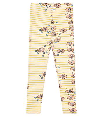 Seashell printed cotton leggings | Mini Rodini