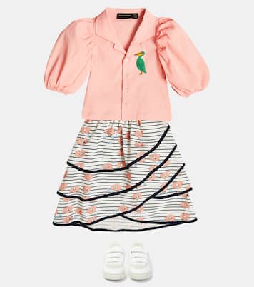 Blusa de seersucker bordada | Mini Rodini