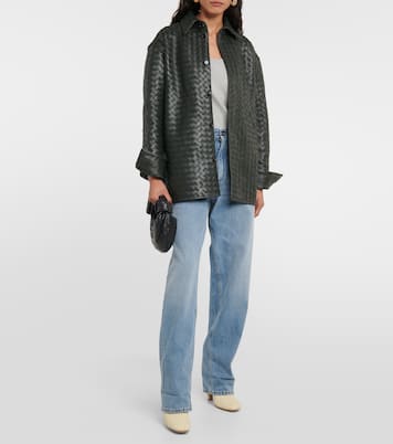Hemd Intrecciato aus Leder | Bottega Veneta