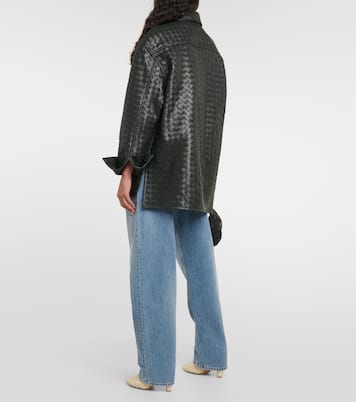 Hemd Intrecciato aus Leder | Bottega Veneta