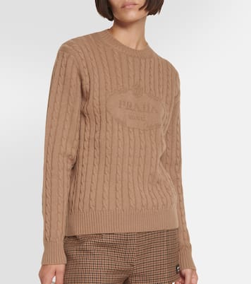 Pullover in cashmere con logo | Prada